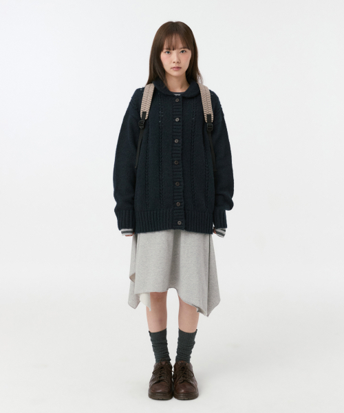 OHESHIO(オヘシオ)の「JERSEY STRIPE バックパック、ブラウン(バックパック/リュック・レディース・その他・FREE)」の6枚目の写真