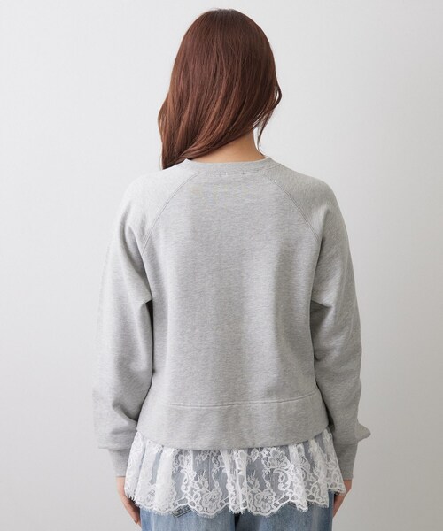 DRESSTERIOR(ドレステリア)の「レースドッキング裏毛プルオーバー(Tシャツ/カットソー・レディース・ライトグレー/ブラウン系その他・36/38)」の5枚目の写真