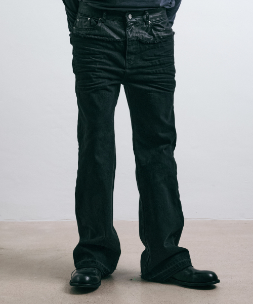 LEARVE(ルアブ)の「JAVI ツイン ファブリック パンツ ブラック(デニムパンツ・メンズ・その他・MEDIUM/LARGE/SMALL)」の3枚目の写真