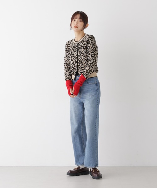 NANO universe(ナノユニバース)の「レオパードジャガードニットカーディガン(カーディガン/ボレロ・レディース・ベージュ/グレー・FREE)」の10枚目の写真