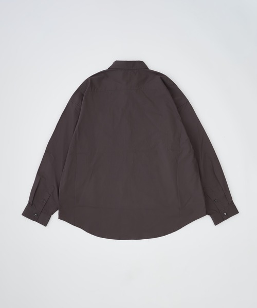 ADAM PATEK(アダムパテック)の「【ADAMPATEK/アダムパテック】 soft calm papertouch broad shirt ペーパータッチブロードシャツ(シャツ/ブラウス・レディース・チャコールグレー/ホワイト/ブラック・1)」の6枚目の写真