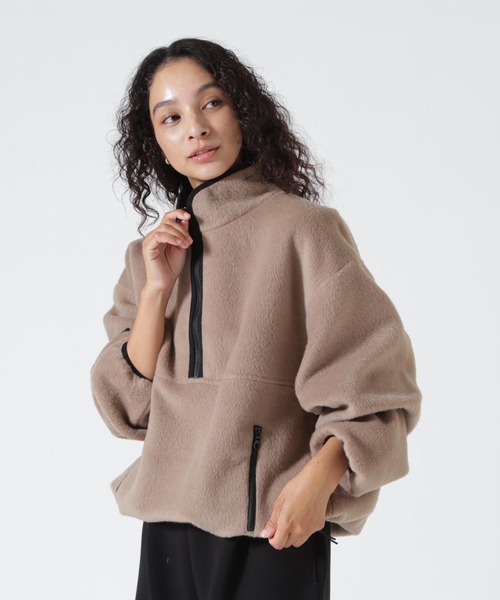 YENN(イエン)の「YENN(イエン)SHAGGY HALF ZIP JK(ブルゾン・レディース・チャコールグレー/ベージュ・F)」の15枚目の写真