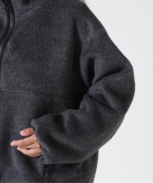 YENN(イエン)の「YENN(イエン)SHAGGY HALF ZIP JK(ブルゾン・レディース・チャコールグレー/ベージュ・F)」の9枚目の写真