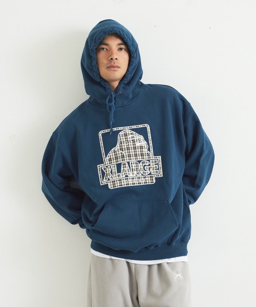 PLAID OG LOGO HOODED SWEATSHIRT（パーカー）｜XLARGE（エクストラ