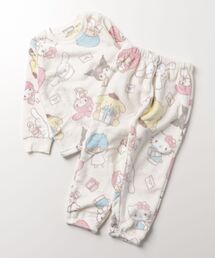 sanrio（サンリオ）の「サンリオキャラクターズ キッズプリントボアフリース 総柄上下セット（ルームウェア/パジャマ）」