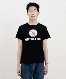 EULER（ユーラ）の「シュリンククロップイモTシャツ(ブラック)（Tシャツ/カットソー）」