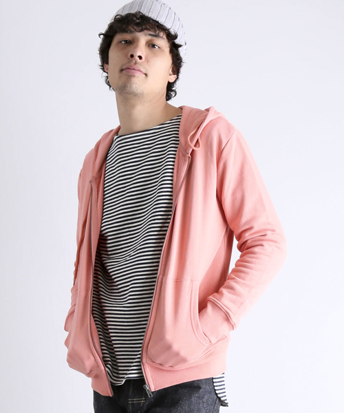 Denime（ドゥニーム）の「HEAVY SWT ZIP PARKA/スウェットジップパーカー（パーカー・メンズ・ネイビー/ピンク/グレー/ホワイト・LARGE/SMALL/X-LARGE/MEDIUM）」の18枚目の写真