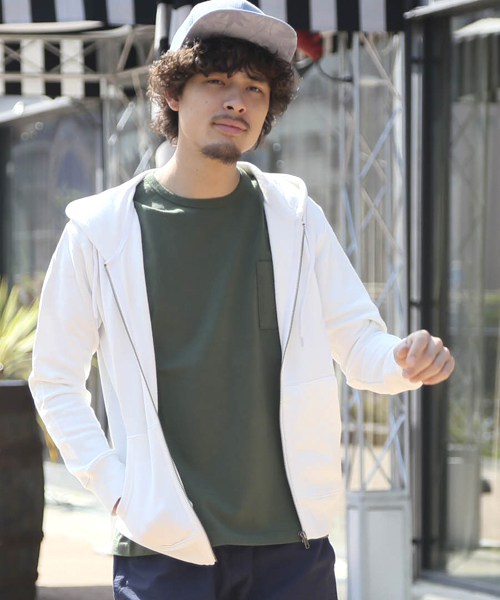 Denime（ドゥニーム）の「HEAVY SWT ZIP PARKA/スウェットジップパーカー（パーカー・メンズ・ネイビー/ピンク/グレー/ホワイト・LARGE/SMALL/X-LARGE/MEDIUM）」の20枚目の写真