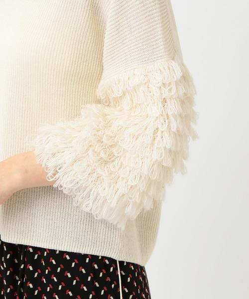 Another Edition(アナザーエディション)の「ループスリーブニットプルオーバー/ AEBC ループSL KNIT PO(ニット/セーター・レディース・ホワイト/ネイビー/マスタード・フリー)」の14枚目の写真