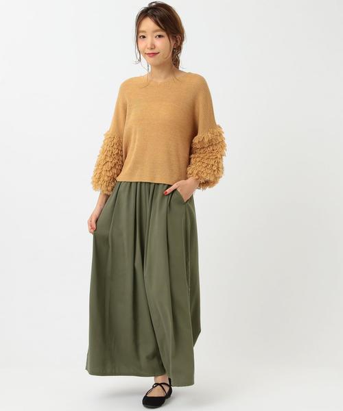 Another Edition(アナザーエディション)の「ループスリーブニットプルオーバー/ AEBC ループSL KNIT PO(ニット/セーター・レディース・ホワイト/ネイビー/マスタード・フリー)」の19枚目の写真