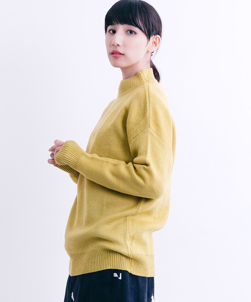 MERLOT(メルロー)の「ハイネックニットプルオーバー5853(ニット/セーター・レディース・ホワイト/ブラウン/イエロー系その他/ブラック/ネイビー/グリーン/ライトブルー/オフホワイト/ライトグレー/ピンク/キャメル/ブラウン系その他/イエロー/チェリーピンク/ブルーグリーン・FREE)」の11枚目の写真