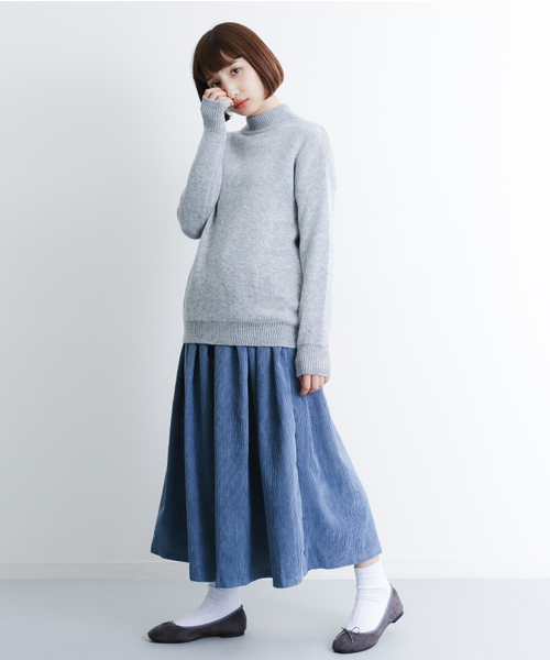 MERLOT(メルロー)の「ハイネックニットプルオーバー5853(ニット/セーター・レディース・ホワイト/ブラウン/イエロー系その他/ブラック/ネイビー/グリーン/ライトブルー/オフホワイト/ライトグレー/ピンク/キャメル/ブラウン系その他/イエロー/チェリーピンク/ブルーグリーン・FREE)」の17枚目の写真