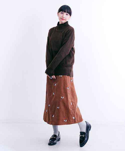 MERLOT(メルロー)の「ハイネックニットプルオーバー5853(ニット/セーター・レディース・ホワイト/ブラウン/イエロー系その他/ブラック/ネイビー/グリーン/ライトブルー/オフホワイト/ライトグレー/ピンク/キャメル/ブラウン系その他/イエロー/チェリーピンク/ブルーグリーン・FREE)」の20枚目の写真