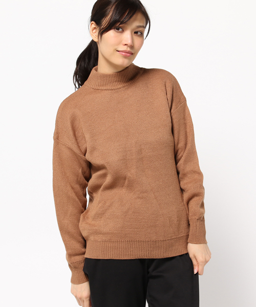 MERLOT(メルロー)の「ハイネックニットプルオーバー5853(ニット/セーター・レディース・ホワイト/ブラウン/イエロー系その他/ブラック/ネイビー/グリーン/ライトブルー/オフホワイト/ライトグレー/ピンク/キャメル/ブラウン系その他/イエロー/チェリーピンク/ブルーグリーン・FREE)」の13枚目の写真