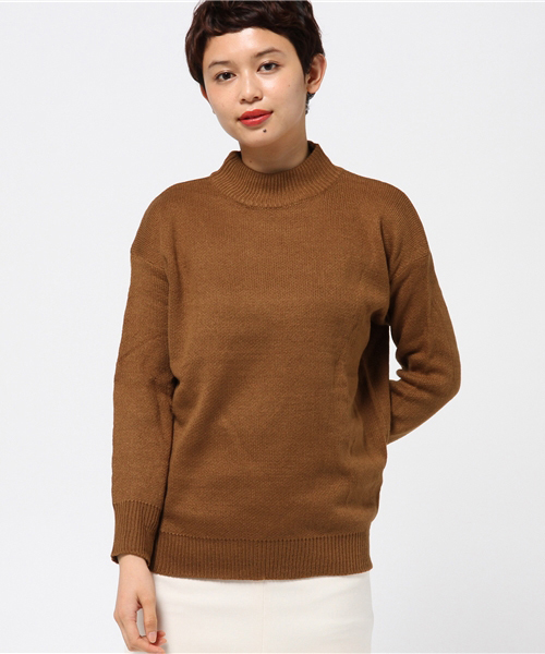 MERLOT(メルロー)の「ハイネックニットプルオーバー5853(ニット/セーター・レディース・ホワイト/ブラウン/イエロー系その他/ブラック/ネイビー/グリーン/ライトブルー/オフホワイト/ライトグレー/ピンク/キャメル/ブラウン系その他/イエロー/チェリーピンク/ブルーグリーン・FREE)」の14枚目の写真