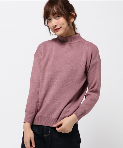 MERLOT(メルロー)の「ハイネックニットプルオーバー5853(ニット/セーター・レディース・ホワイト/ブラウン/イエロー系その他/ブラック/ネイビー/グリーン/ライトブルー/オフホワイト/ライトグレー/ピンク/キャメル/ブラウン系その他/イエロー/チェリーピンク/ブルーグリーン・FREE)」の15枚目の写真