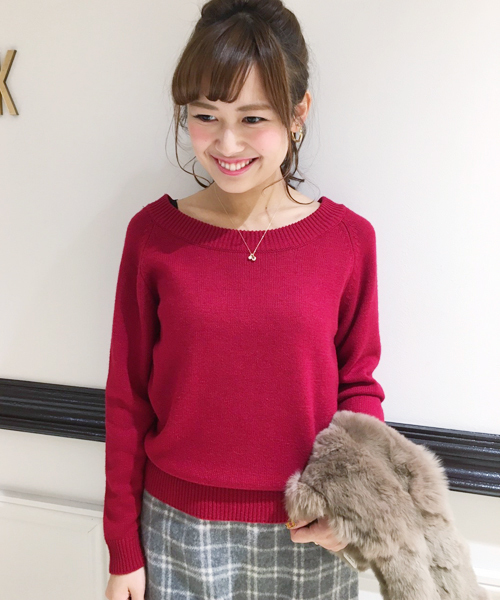 laboratory work（ラボラトリーワーク）の「カシミア混2way　Ｖネックニットプルオーバー（ニット/セーター・レディース・杢グレー/ブラック/モカ/グリーン/レッド・MEDIUM）」の5枚目の写真