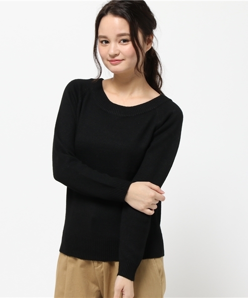 laboratory work（ラボラトリーワーク）の「カシミア混2way　Ｖネックニットプルオーバー（ニット/セーター・レディース・杢グレー/ブラック/モカ/グリーン/レッド・MEDIUM）」の15枚目の写真