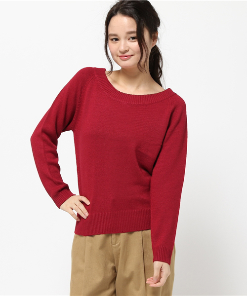 laboratory work（ラボラトリーワーク）の「カシミア混2way　Ｖネックニットプルオーバー（ニット/セーター・レディース・杢グレー/ブラック/モカ/グリーン/レッド・MEDIUM）」の19枚目の写真