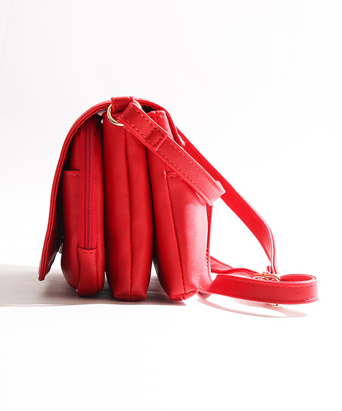 WEGO(ウィゴー)の「WEGO/【2点セット】スカーフ付き多機能ショルダーバッグ(ショルダーバッグ・レディース・ブラック/ホワイト/レッド・FREE)」の14枚目の写真