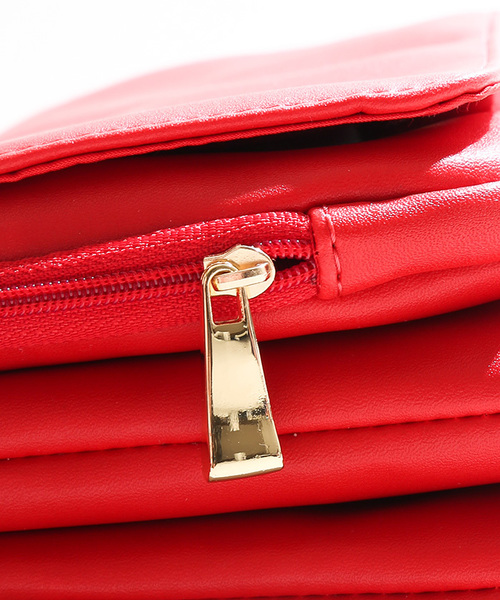 WEGO(ウィゴー)の「WEGO/【2点セット】スカーフ付き多機能ショルダーバッグ(ショルダーバッグ・レディース・ブラック/ホワイト/レッド・FREE)」の5枚目の写真