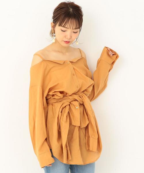 Another Edition（アナザーエディション）の「シャツ&シャツ ◆（シャツ/ブラウス・レディース・オフホワイト/オレンジ/ブラック・FREE）」の3枚目の写真