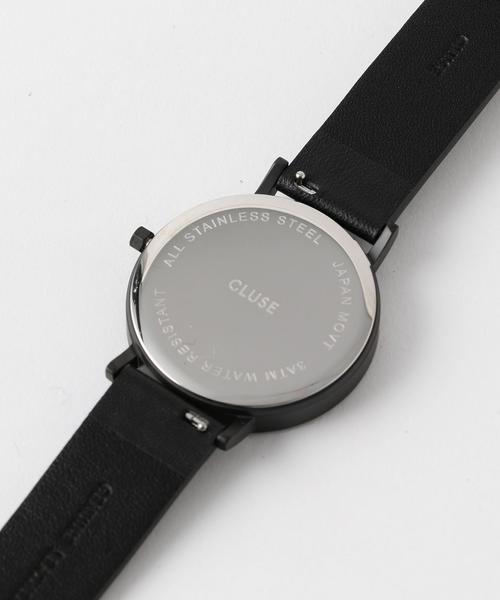 CLUSE（クルース）の「＜CLUSE＞レザー38ｍｍフェイスウォッチ/ブラックカラー（アナログ腕時計・レディース・ブラック・FREE）」の4枚目の写真