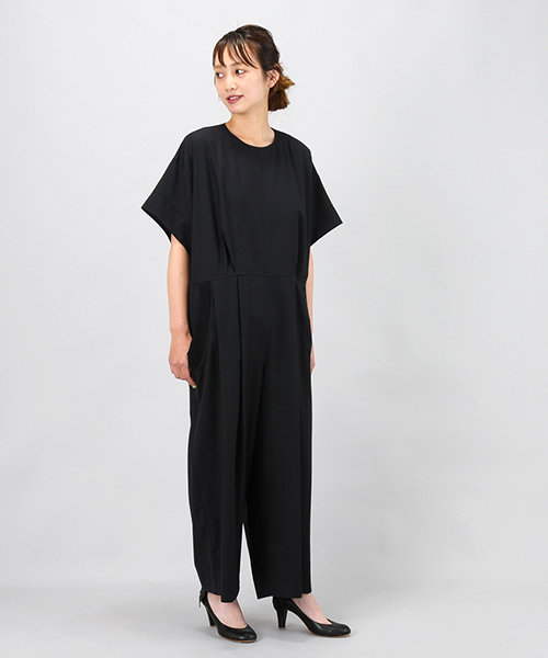 mercibeaucoup,（メルシーボークー）の「Ｂ：サマーウールトロ（つなぎ/オールインワン・レディース・グレー/ネイビー・01）」の8枚目の写真