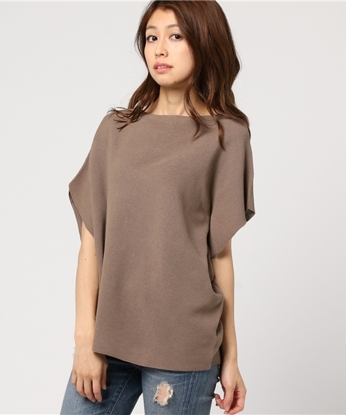 un dix cors(アンディコール)の「12Gバイアスガーターニット(ニット/セーター・レディース・ブラウン/レッド/チャコールグレー・フリ-)」の1枚目の写真