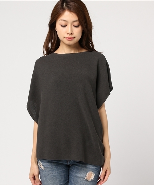 un dix cors(アンディコール)の「12Gバイアスガーターニット(ニット/セーター・レディース・ブラウン/レッド/チャコールグレー・フリ-)」の4枚目の写真