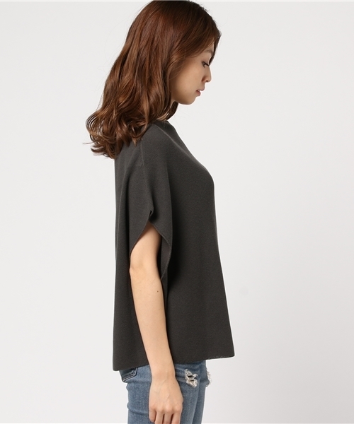 un dix cors(アンディコール)の「12Gバイアスガーターニット(ニット/セーター・レディース・ブラウン/レッド/チャコールグレー・フリ-)」の5枚目の写真