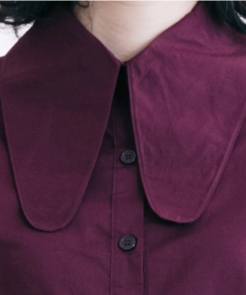 merlot plus（メルロープリュス）の「うさみみ襟コットンシャツブラウス7121（シャツ/ブラウス・レディース・ブラック/ワイン/ホワイト・FREE）」の9枚目の写真