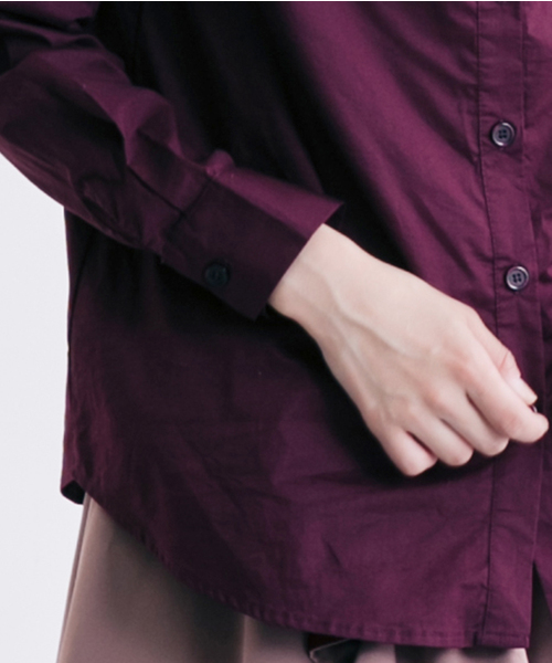 merlot plus（メルロープリュス）の「うさみみ襟コットンシャツブラウス7121（シャツ/ブラウス・レディース・ブラック/ワイン/ホワイト・FREE）」の10枚目の写真