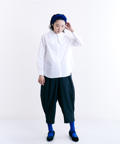 merlot plus（メルロープリュス）の「うさみみ襟コットンシャツブラウス7121（シャツ/ブラウス・レディース・ブラック/ワイン/ホワイト・FREE）」の11枚目の写真