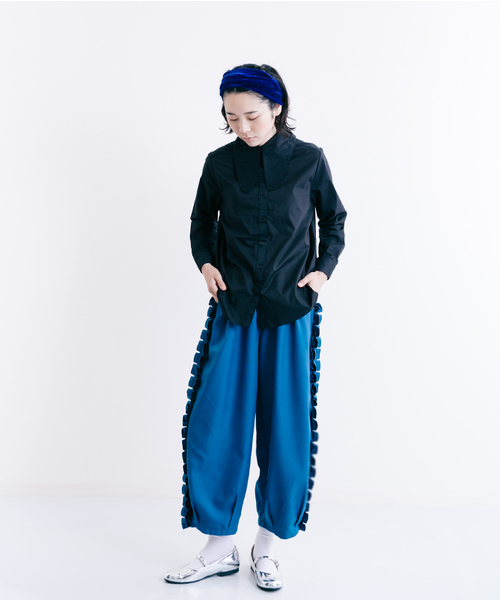 merlot plus（メルロープリュス）の「うさみみ襟コットンシャツブラウス7121（シャツ/ブラウス・レディース・ブラック/ワイン/ホワイト・FREE）」の13枚目の写真