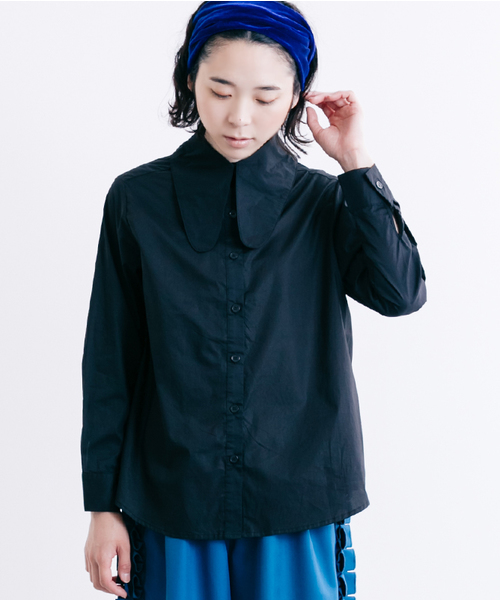merlot plus（メルロープリュス）の「うさみみ襟コットンシャツブラウス7121（シャツ/ブラウス・レディース・ブラック/ワイン/ホワイト・FREE）」の18枚目の写真
