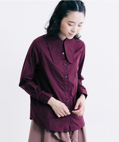 merlot plus（メルロープリュス）の「うさみみ襟コットンシャツブラウス7121（シャツ/ブラウス・レディース・ブラック/ワイン/ホワイト・FREE）」の17枚目の写真