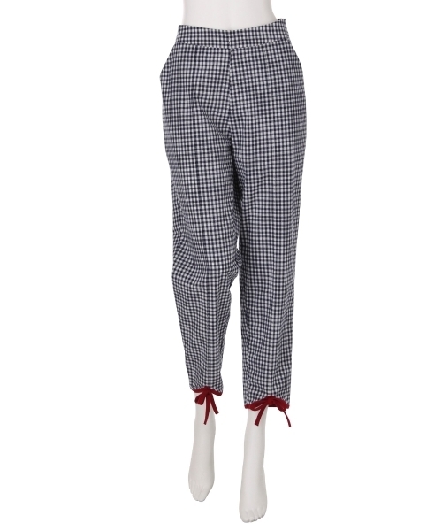 merry jenny（メリージェニー）の「ギンガムテーパードパンツ（その他パンツ・レディース・ネイビー/ブラック・FREE）」の6枚目の写真