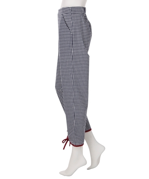 merry jenny（メリージェニー）の「ギンガムテーパードパンツ（その他パンツ・レディース・ネイビー/ブラック・FREE）」の7枚目の写真