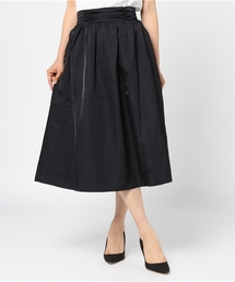 Re:EDIT | [着こなしにリズムを。ほんのり光沢生地]グロッシークロスフレアスカートボトムス/スカート/ロング・マキシ丈（76cm～）[リエディ][2017秋冬新作](スカート)