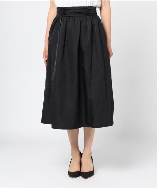 Re:EDIT（リエディ）の「グロッシークロスフレアスカート（スカート・レディース・ブラック/キャメル/グリーン/レッド・MEDIUM/LARGE）」の5枚目の写真