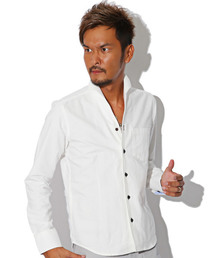 イタリアンカラーオックスフォードシャツ