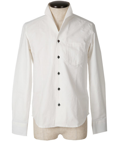 LUXSTYLE（ラグスタイル）の「イタリアンカラーオックスフォードシャツ（シャツ/ブラウス・メンズ・ホワイト/ブラック/ネイビー/サックスブルー/ピンク/ワイン・M/L/XL）」の10枚目の写真