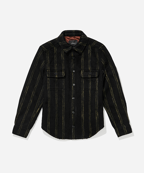 Saturdays NYC（サタデーズ ニューヨークシティ ）の「Jeremiah Shaggy Wool CPO（ミリタリージャケット・メンズ・チャコールグレー/ネイビー・X-SMALL/S/M/L）」の3枚目の写真