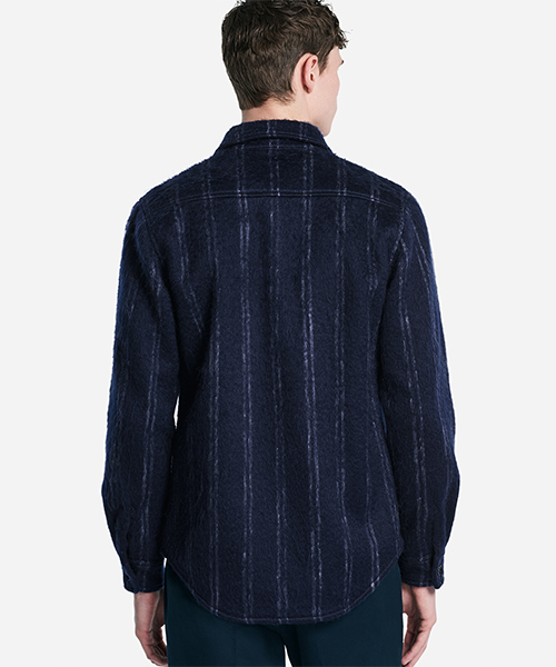 Saturdays NYC（サタデーズ ニューヨークシティ ）の「Jeremiah Shaggy Wool CPO（ミリタリージャケット・メンズ・チャコールグレー/ネイビー・X-SMALL/S/M/L）」の6枚目の写真