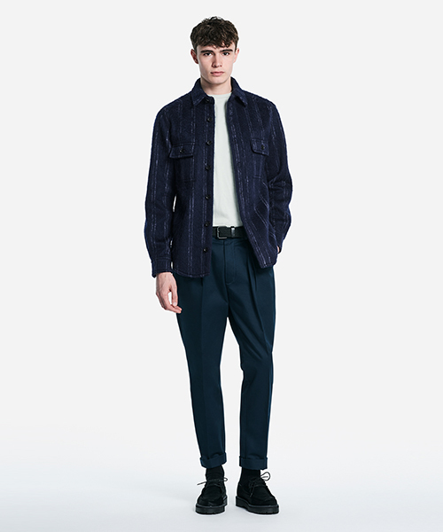 Saturdays NYC（サタデーズ ニューヨークシティ ）の「Jeremiah Shaggy Wool CPO（ミリタリージャケット・メンズ・チャコールグレー/ネイビー・X-SMALL/S/M/L）」の12枚目の写真