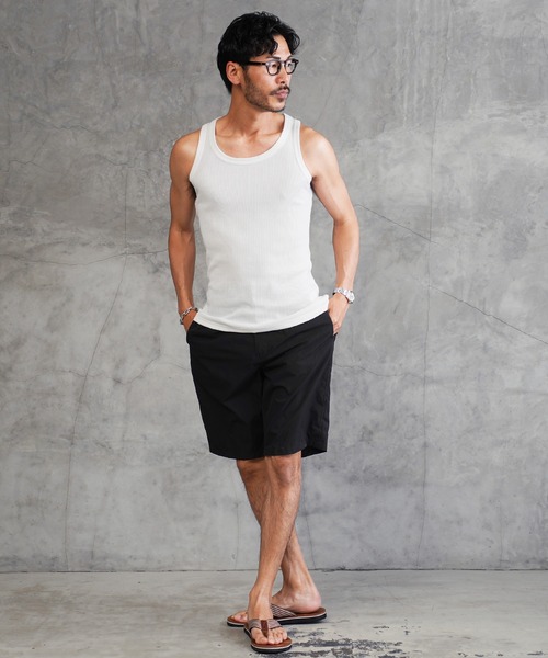 jiggys shop(ジギーズショップ)の「テレコタンクトップ(タンクトップ・メンズ・ホワイト/ブラック/ネイビー/グレー・LARGE/MEDIUM/SMALL/X-LARGE/XX-LARGE)」の9枚目の写真