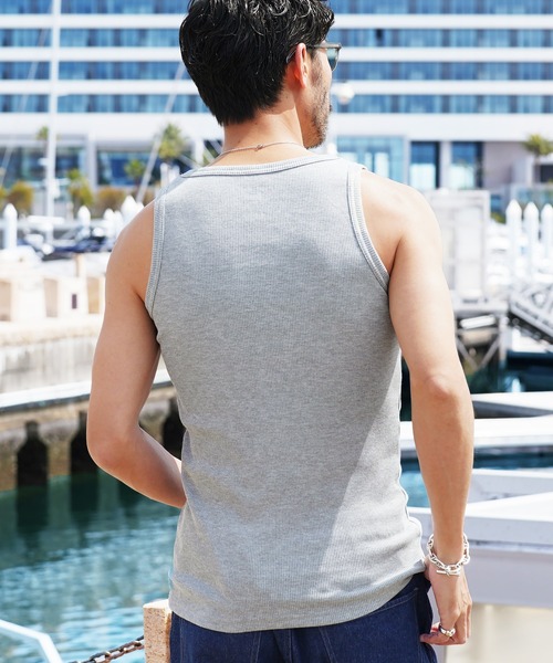 jiggys shop(ジギーズショップ)の「テレコタンクトップ(タンクトップ・メンズ・ホワイト/ブラック/ネイビー/グレー・LARGE/MEDIUM/SMALL/X-LARGE/XX-LARGE)」の8枚目の写真