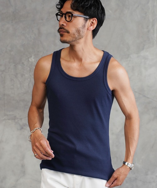 jiggys shop(ジギーズショップ)の「テレコタンクトップ(タンクトップ・メンズ・ホワイト/ブラック/ネイビー/グレー・LARGE/MEDIUM/SMALL/X-LARGE/XX-LARGE)」の13枚目の写真