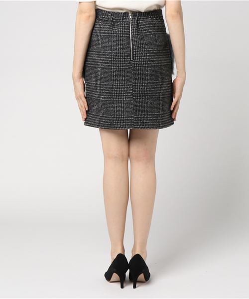 KOBE LETTUCE（コウベレタス）の「[無地orグレンチェック柄]ポケットエコファーデザインウールタッチミニスカート/レディースボトムス[M1985]神戸レタス（スカート・レディース・ブラウン系その他/ブラック系その他/オフホワイト/ブラウン/グレー・FREE）」の7枚目の写真